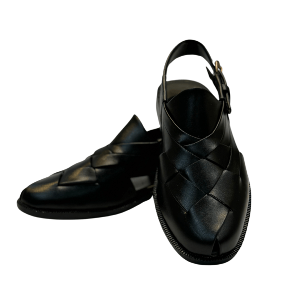 Handcrafted Black Cross Chapal – Imported Synthetic Leather with TPR Sole Step into elegance and comfort with our Handcrafted Black Cross Chapal. Crafted from premium imported synthetic leather, this chapal combines durability with a sleek, polished look. The unique cross design adds a contemporary twist to a traditional style, making it suitable for both casual and semi-formal occasions. Featuring a high-quality TPR sole, the chapal offers superior grip and flexibility, ensuring all-day comfort and stability with every step. The lightweight and breathable material provide a perfect fit, while the handcrafted details make each pair one-of-a-kind. Whether you're heading out for a casual outing or attending a special event, this cross chapal is the ideal choice for those who appreciate style, craftsmanship, and comfort. Add a touch of sophistication to your footwear collection with this versatile and timeless piece.