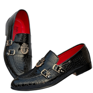 Double Buckle Crocs – Premium Handmade Design Step into comfort and style with our Double Buckle Crocs. Made from imported synthetic patent leather, these crocs offer a sleek, glossy finish that exudes modern elegance. The handmade crafted design ensures each pair is meticulously put together, providing a unique and high-quality touch. The TPR sole (thermoplastic rubber) offers superior durability and excellent traction, making these crocs ideal for both indoor and outdoor wear. Whether you're on the move or relaxing, the sole guarantees comfort and stability with every step. The standout feature of these crocs is the double buckle design, offering an adjustable fit for personalized comfort while adding a stylish, contemporary flair. Versatile enough to complement a variety of outfits, these crocs are perfect for daily wear, whether you're heading out for a casual outing or lounging at home. With their combination of style, comfort, and durability, the Double Buckle Crocs are the perfect footwear choice for those who value both fashion and functionality.